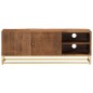 vidaXL Mobile Porta TV 110x30x40 cm in Legno Massello di Mango e Ferro vidaXL Mobile Porta TV 110x30x40 cm in Legno Massello di Mango e Ferro