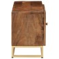 vidaXL Mobile Porta TV 110x30x40 cm in Legno Massello di Mango e Ferro vidaXL Mobile Porta TV 110x30x40 cm in Legno Massello di Mango e Ferro