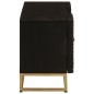 vidaXL Mobile TV Nero 110x30x40 cm in Legno Massello di Mango e Ferro vidaXL Mobile TV Nero 110x30x40 cm in Legno Massello di Mango e Ferro