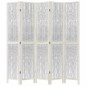 vidaXL Divisorio Ambienti 5Pannelli Bianco Legno Massello di Paulownia vidaXL Divisorio Ambienti 5Pannelli Bianco Legno Massello di Paulownia