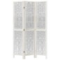 vidaXL Divisorio Ambienti 3Pannelli Bianco Legno Massello di Paulownia vidaXL Divisorio Ambienti 3Pannelli Bianco Legno Massello di Paulownia