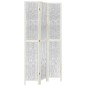 vidaXL Divisorio Ambienti 3Pannelli Bianco Legno Massello di Paulownia vidaXL Divisorio Ambienti 3Pannelli Bianco Legno Massello di Paulownia