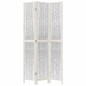 vidaXL Divisorio Ambienti 3Pannelli Bianco Legno Massello di Paulownia vidaXL Divisorio Ambienti 3Pannelli Bianco Legno Massello di Paulownia