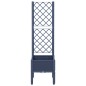 vidaXL Fioriera Giardino con Traliccio Grigio Blu 40x40x142 cm PP