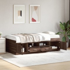 vidaXL Divano Letto con Cassetti senza Materasso 100x200 cm