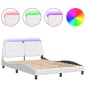 vidaXL Giroletto con LED senza Materasso Bianco 120x200 cm vidaXL Giroletto con LED senza Materasso Bianco 120x200 cm