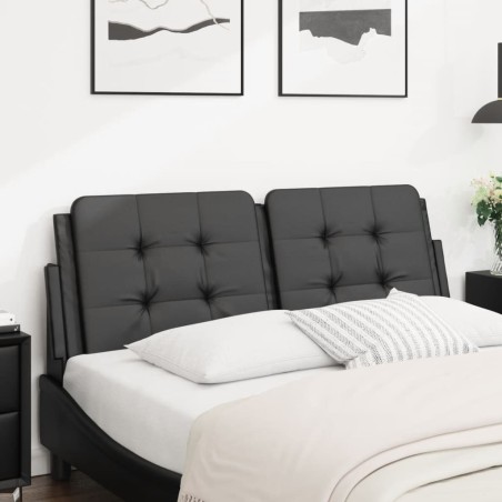 vidaXL Cuscino Testiera Nero 120 cm in Similpelle