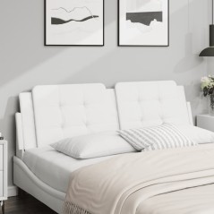 vidaXL Cuscino Testiera Bianco 160 cm in Similpelle