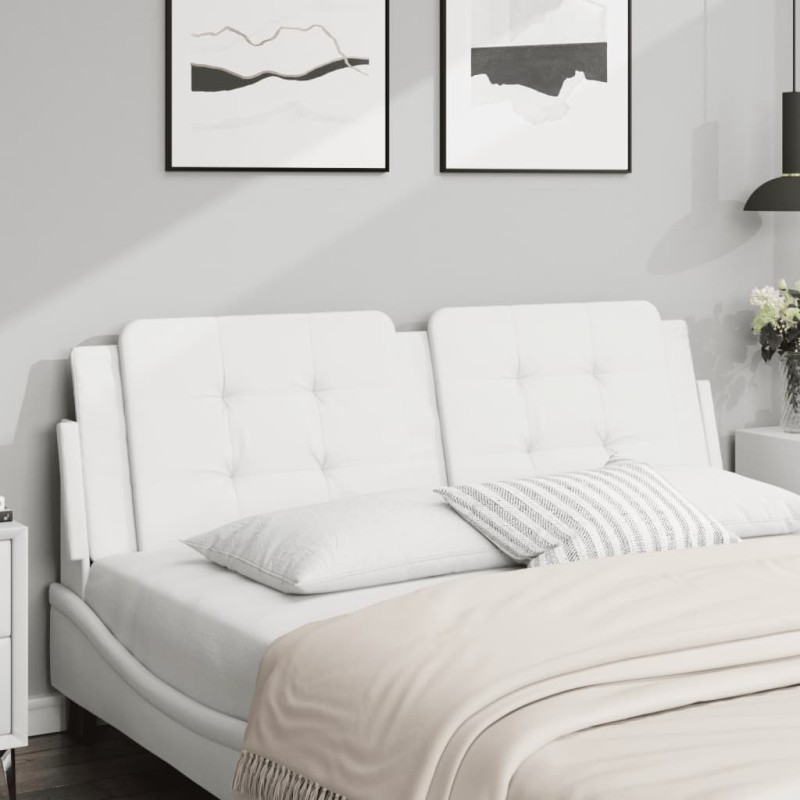 vidaXL Cuscino Testiera Bianco 160 cm in Similpelle vidaXL Cuscino Testiera Bianco 160 cm in Similpelle