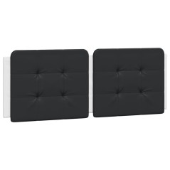 vidaXL Cuscino Testiera Nero e Bianco 140 cm in Similpelle