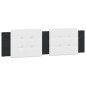 vidaXL Cuscino Testiera Bianco e Nero 180 cm in Similpelle