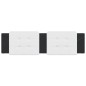 vidaXL Cuscino Testiera Bianco e Nero 180 cm in Similpelle