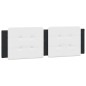 vidaXL Cuscino Testiera Bianco e Nero 160 cm in Similpelle