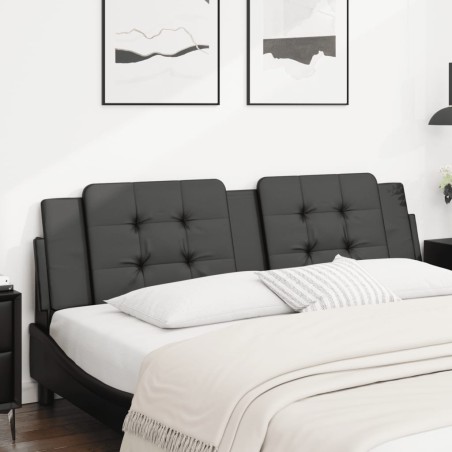 vidaXL Cuscino Testiera Nero 180 cm in Similpelle