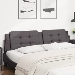 vidaXL Cuscino Testiera Grigio 200 cm in Similpelle