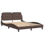vidaXL Giroletto con Luci LED Marrone 140x200 cm in Similpelle vidaXL Giroletto con Luci LED Marrone 140x200 cm in Similpelle