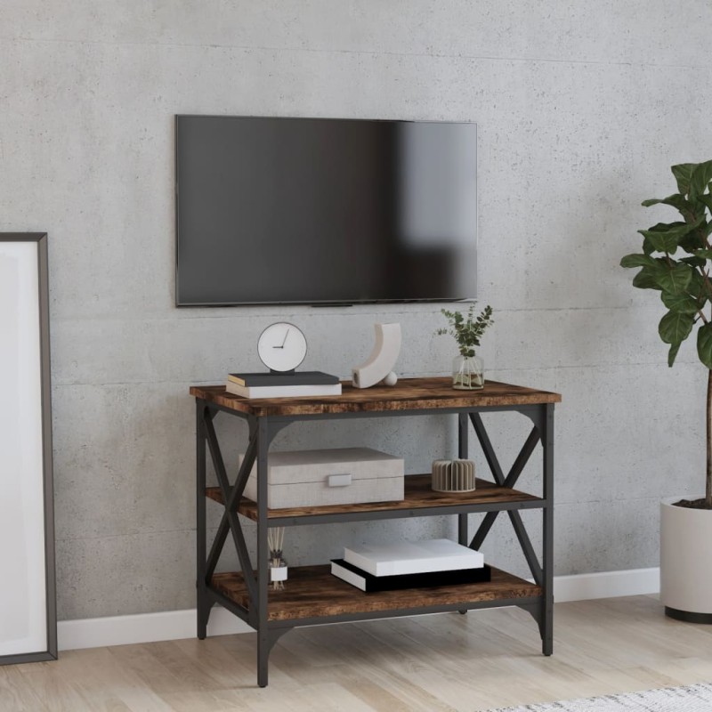 Mobile Porta TV Rovere Fumo 60x40x50 cm in Legno Multistrato Mobile Porta TV Rovere Fumo 60x40x50 cm in Legno Multistrato