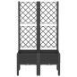 vidaXL Fioriera da Giardino con Traliccio Nera 80x40x142 cm in PP
