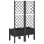 vidaXL Fioriera da Giardino con Traliccio Nera 80x40x142 cm in PP