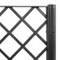 vidaXL Fioriera da Giardino con Traliccio Nera 80x40x142 cm in PP