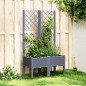 vidaXL Fioriera Giardino con Traliccio Grigio Blu 80x40x142 cm PP vidaXL Fioriera Giardino con Traliccio Grigio Blu 80x40x142 cm PP