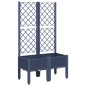vidaXL Fioriera Giardino con Traliccio Grigio Blu 80x40x142 cm PP vidaXL Fioriera Giardino con Traliccio Grigio Blu 80x40x142 cm PP