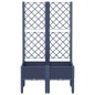 vidaXL Fioriera Giardino con Traliccio Grigio Blu 80x40x142 cm PP vidaXL Fioriera Giardino con Traliccio Grigio Blu 80x40x142 cm PP