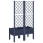 vidaXL Fioriera Giardino con Traliccio Grigio Blu 80x40x142 cm PP vidaXL Fioriera Giardino con Traliccio Grigio Blu 80x40x142 cm PP