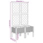 vidaXL Fioriera Giardino con Traliccio Grigio Blu 80x40x142 cm PP vidaXL Fioriera Giardino con Traliccio Grigio Blu 80x40x142 cm PP