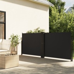 vidaXL Tenda da Sole Laterale Retrattile Nera 120x600 cm
