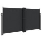 vidaXL Tenda da Sole Laterale Retrattile Nera 120x600 cm vidaXL Tenda da Sole Laterale Retrattile Nera 120x600 cm