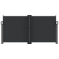 vidaXL Tenda da Sole Laterale Retrattile Nera 120x600 cm vidaXL Tenda da Sole Laterale Retrattile Nera 120x600 cm