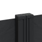 vidaXL Tenda da Sole Laterale Retrattile Nera 120x600 cm vidaXL Tenda da Sole Laterale Retrattile Nera 120x600 cm