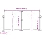 vidaXL Tenda da Sole Laterale Retrattile Nera 120x600 cm vidaXL Tenda da Sole Laterale Retrattile Nera 120x600 cm