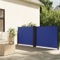 vidaXL Tenda da Sole Laterale Retrattile Blu 120x600 cm vidaXL Tenda da Sole Laterale Retrattile Blu 120x600 cm