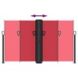 vidaXL Tenda da Sole Laterale Retrattile Rossa 140x600 cm vidaXL Tenda da Sole Laterale Retrattile Rossa 140x600 cm