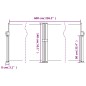 vidaXL Tenda da Sole Laterale Retrattile Rossa 140x600 cm vidaXL Tenda da Sole Laterale Retrattile Rossa 140x600 cm