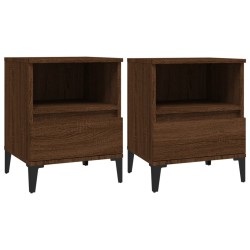 Comodini 2 pz Rovere Marrone 40x35x50 cm