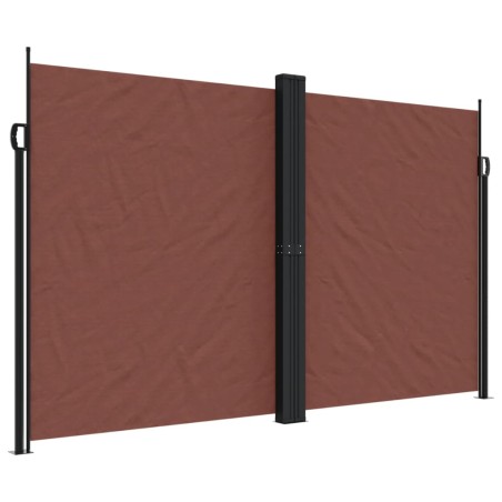 vidaXL Tenda da Sole Laterale Retrattile Marrone 200x600 cm