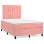 vidaXL Giroletto a Molle con Materasso Rosa 120x190 cm in Velluto vidaXL Giroletto a Molle con Materasso Rosa 120x190 cm in Velluto