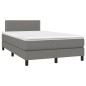 vidaXL Letto a Molle Materasso e LED Grigio Scuro 120x190cm in Tessuto vidaXL Letto a Molle Materasso e LED Grigio Scuro 120x190cm in Tessuto