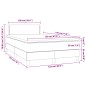 vidaXL Letto a Molle Materasso e LED Grigio Scuro 120x190cm in Tessuto vidaXL Letto a Molle Materasso e LED Grigio Scuro 120x190cm in Tessuto