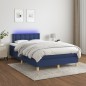 vidaXL Letto a Molle con Materasso e LED Blu 120x190 cm in Tessuto vidaXL Letto a Molle con Materasso e LED Blu 120x190 cm in Tessuto