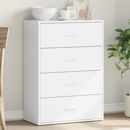 vidaXL Credenza Bianca 60x31x84 cm in Legno Multistrato