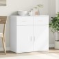 vidaXL Credenza Bianca 79x38x80 cm in Legno Multistrato