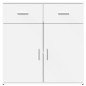 vidaXL Credenza Bianca 79x38x80 cm in Legno Multistrato