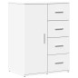 vidaXL Credenza Bianca 59x39x80 cm in Legno Multistrato