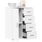 vidaXL Credenza Bianca 59x39x80 cm in Legno Multistrato