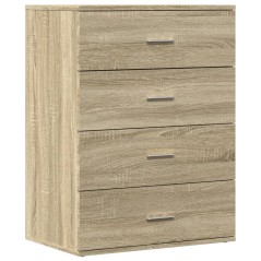 vidaXL Credenza Rovere Sonoma 60x39x80 cm in Legno Multistrato