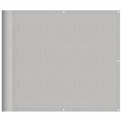 vidaXL Paravento Balcone Grigio chiaro 90x500cm 100% Poliestere Oxford